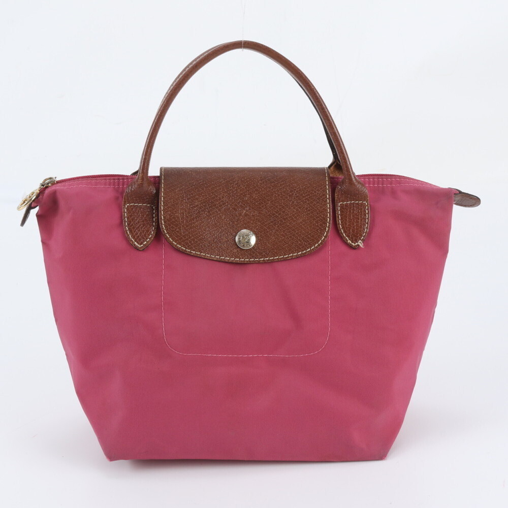 Longchamp Le Pliage Leather Nylon Tote Bag Shoulder Handbag for Women